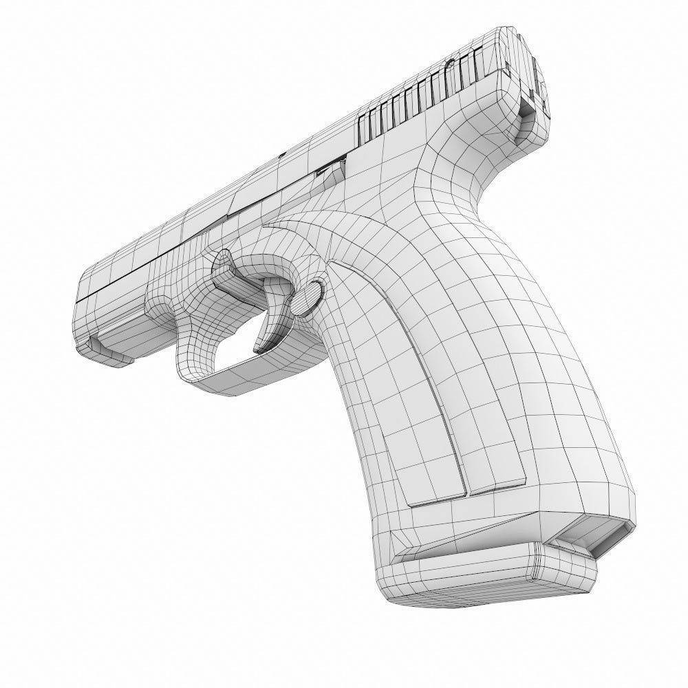 Caracal gun weapon 3d model Low-poly 3D model_17