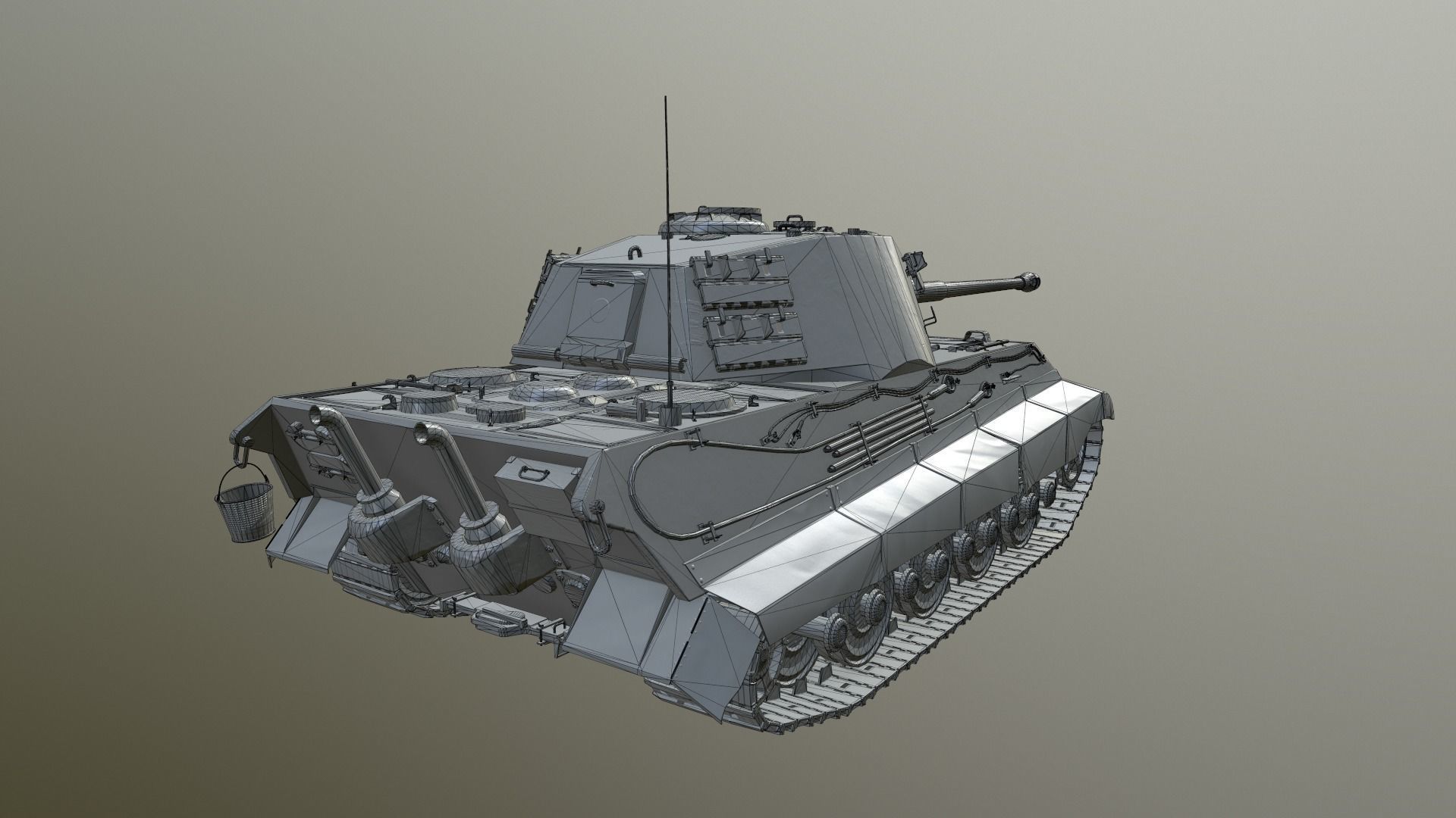 Tank Game ready 3d model star wars pendant light Low-poly 3D model_28