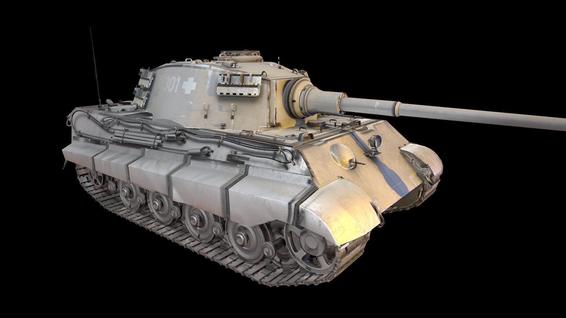 Tank Game ready 3d model star wars pendant light Low-poly 3D model_16