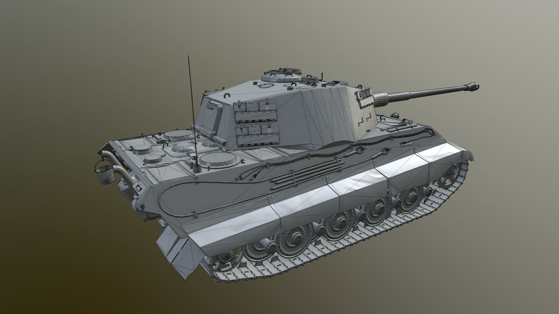 Tank Game ready 3d model star wars pendant light Low-poly 3D model_22