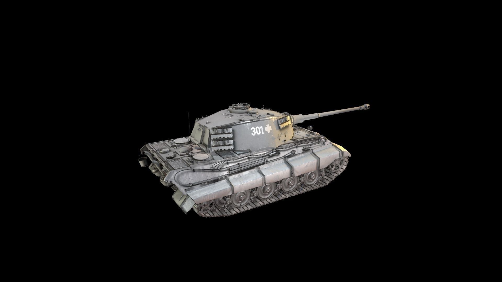 Tank Game ready 3d model star wars pendant light Low-poly 3D model_9