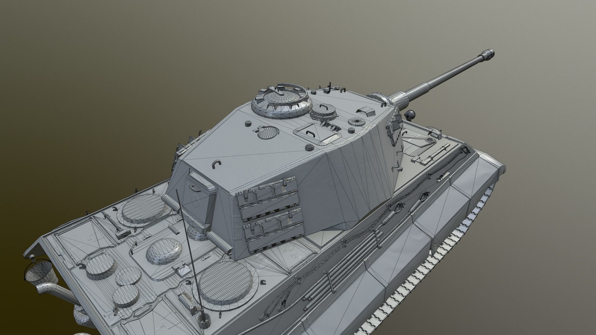 Tank Game ready 3d model star wars pendant light Low-poly 3D model_29