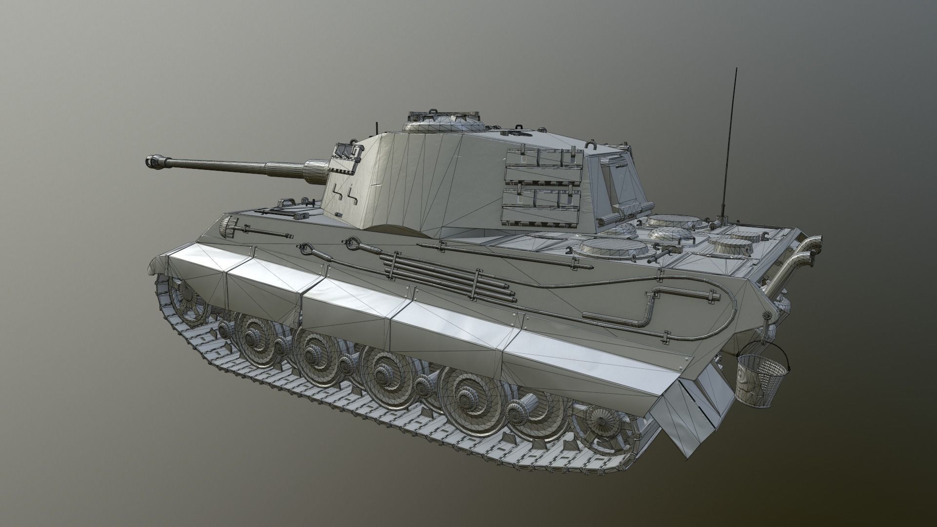 Tank Game ready 3d model star wars pendant light Low-poly 3D model_20