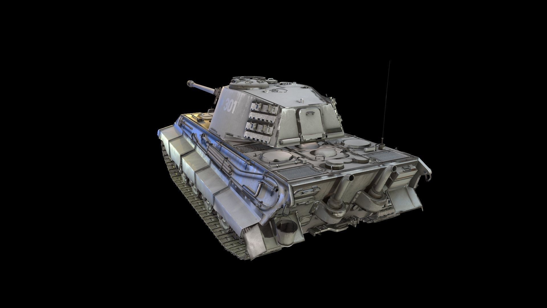 Tank Game ready 3d model star wars pendant light Low-poly 3D model_2