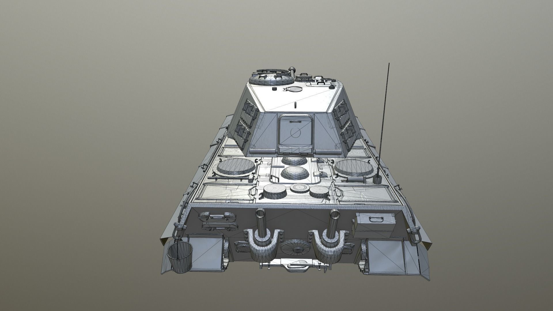 Tank Game ready 3d model star wars pendant light Low-poly 3D model_21