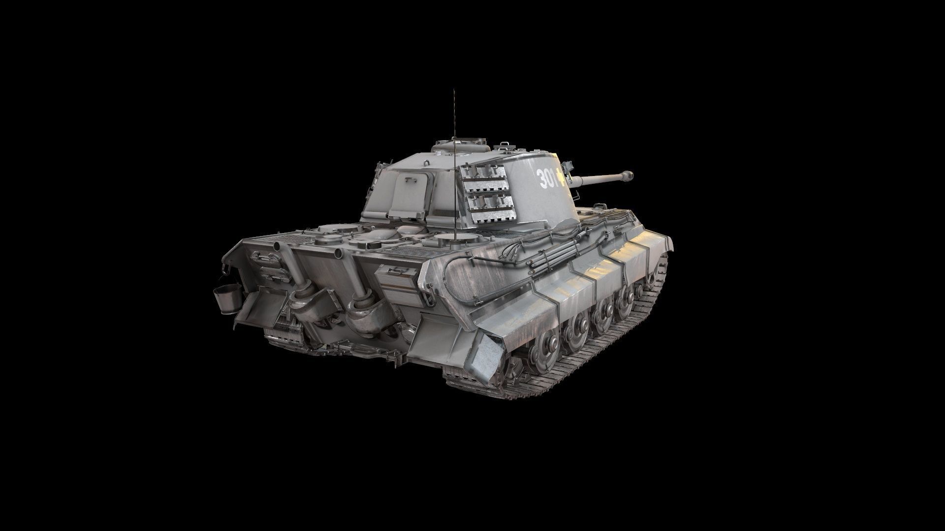 Tank Game ready 3d model star wars pendant light Low-poly 3D model_1