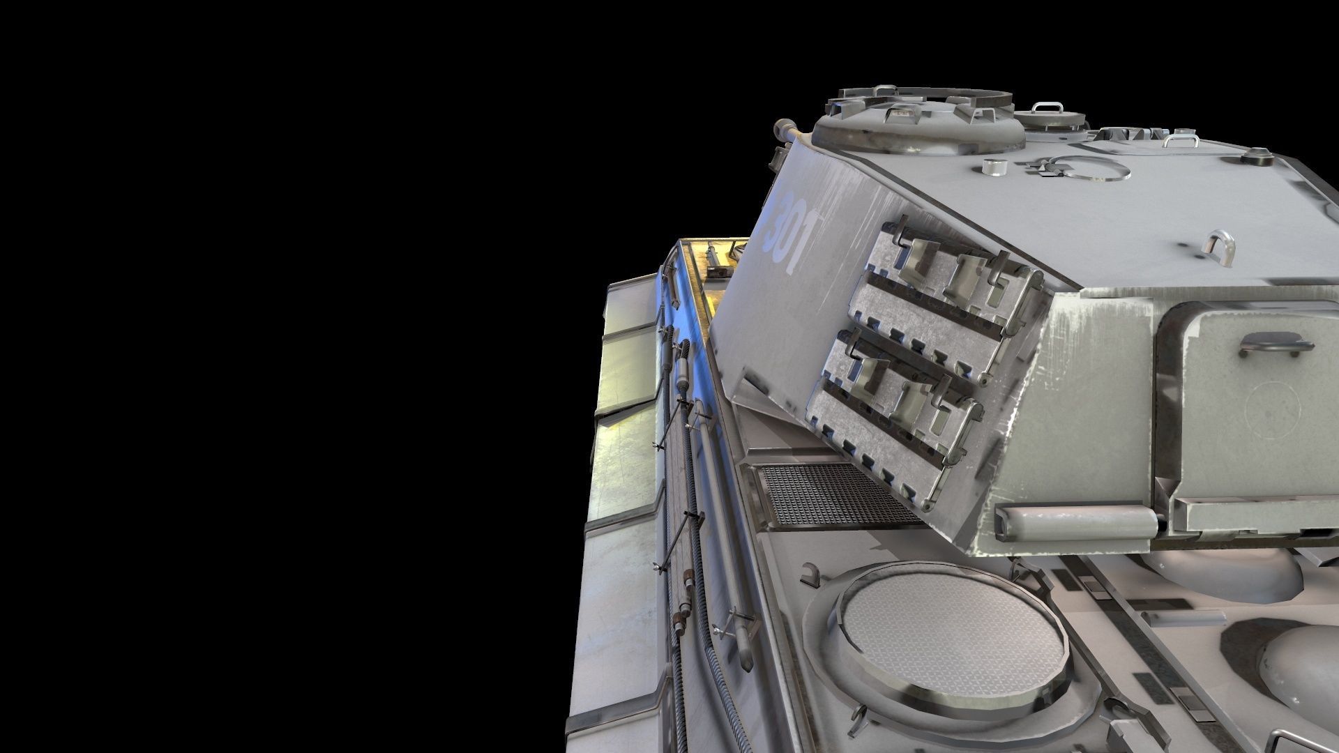 Tank Game ready 3d model star wars pendant light Low-poly 3D model_12