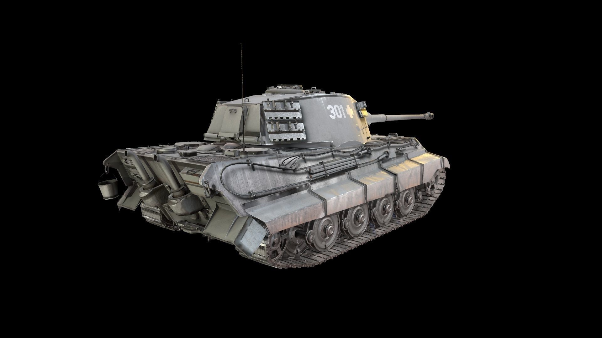 Tank Game ready 3d model star wars pendant light Low-poly 3D model_4