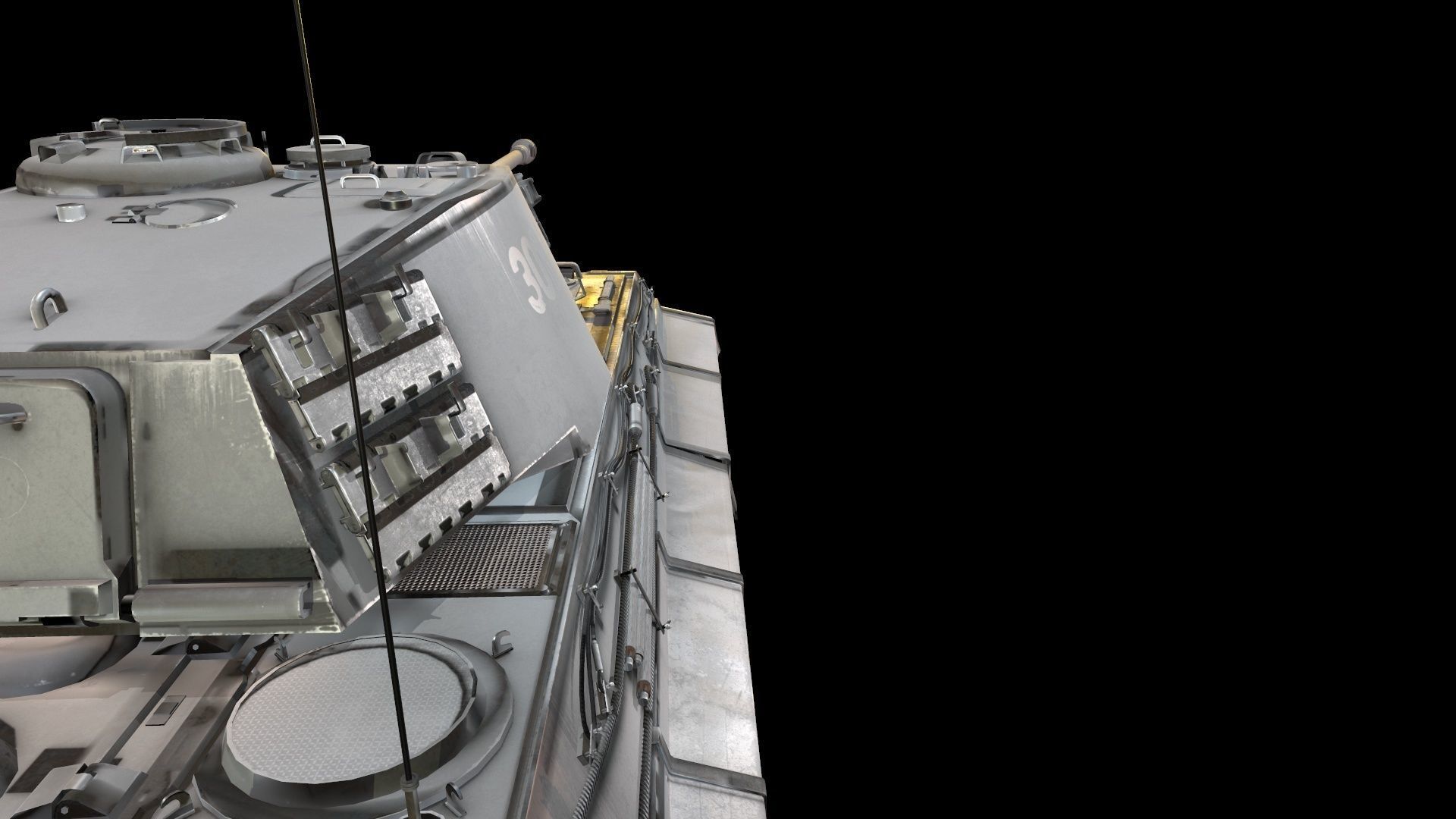 Tank Game ready 3d model star wars pendant light Low-poly 3D model_13