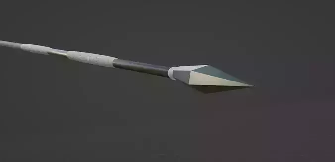 3D Spear arrow with metal shaft Low-poly 3D model