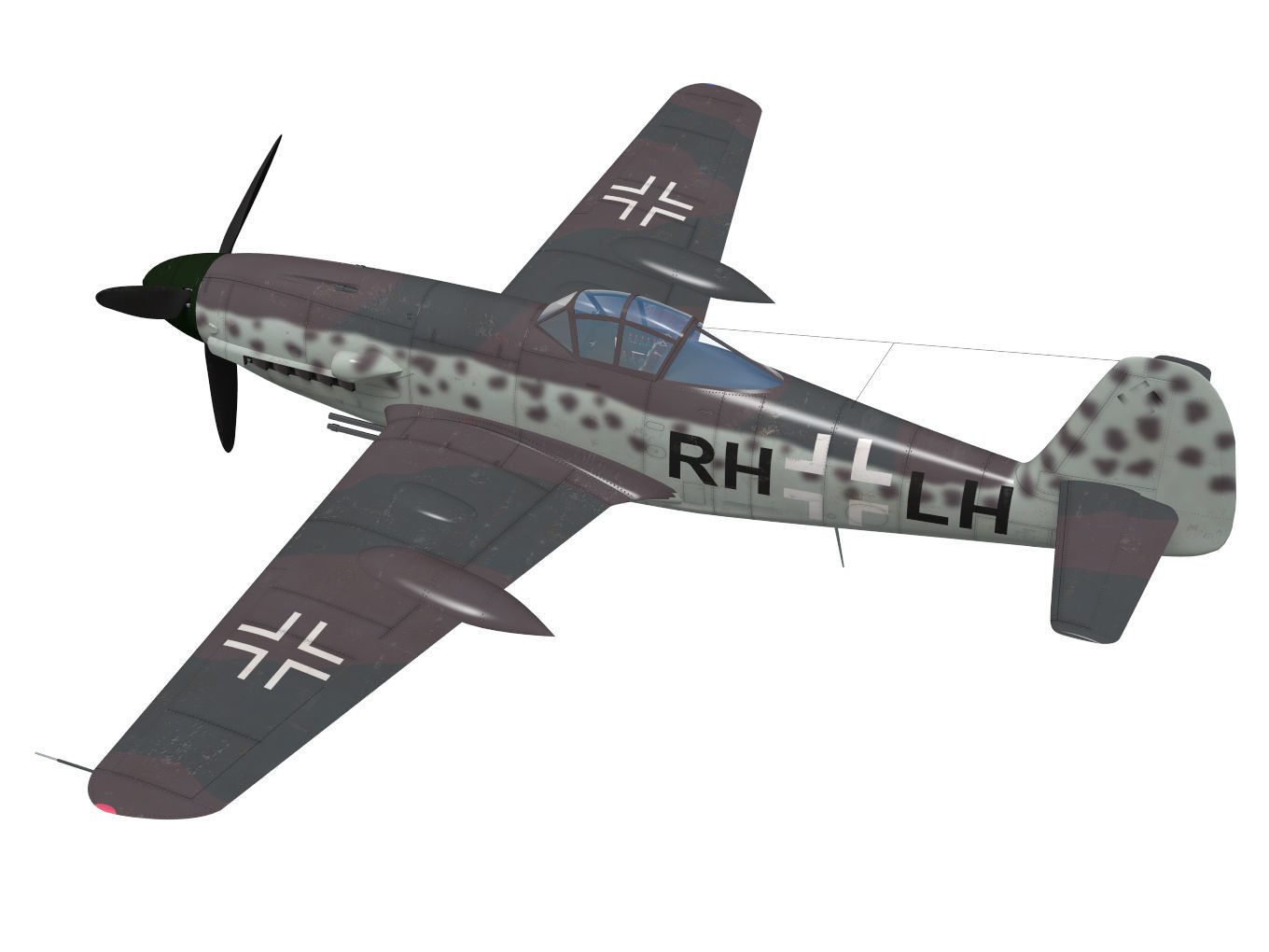 Messerschmitt Me 309 V4 3D model_1