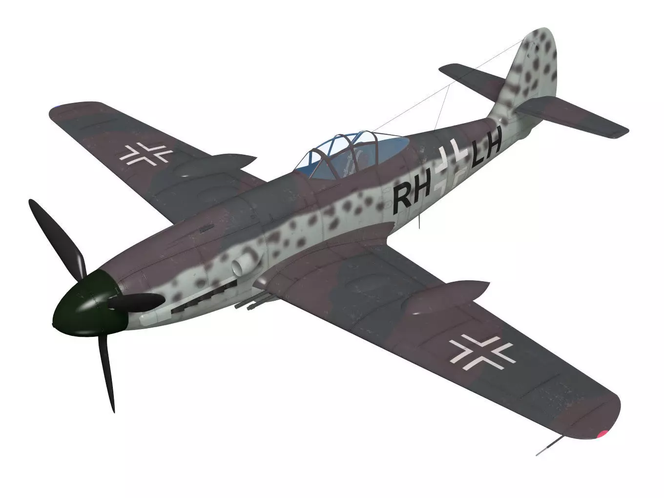 Messerschmitt Me 309 V4 3D model_0