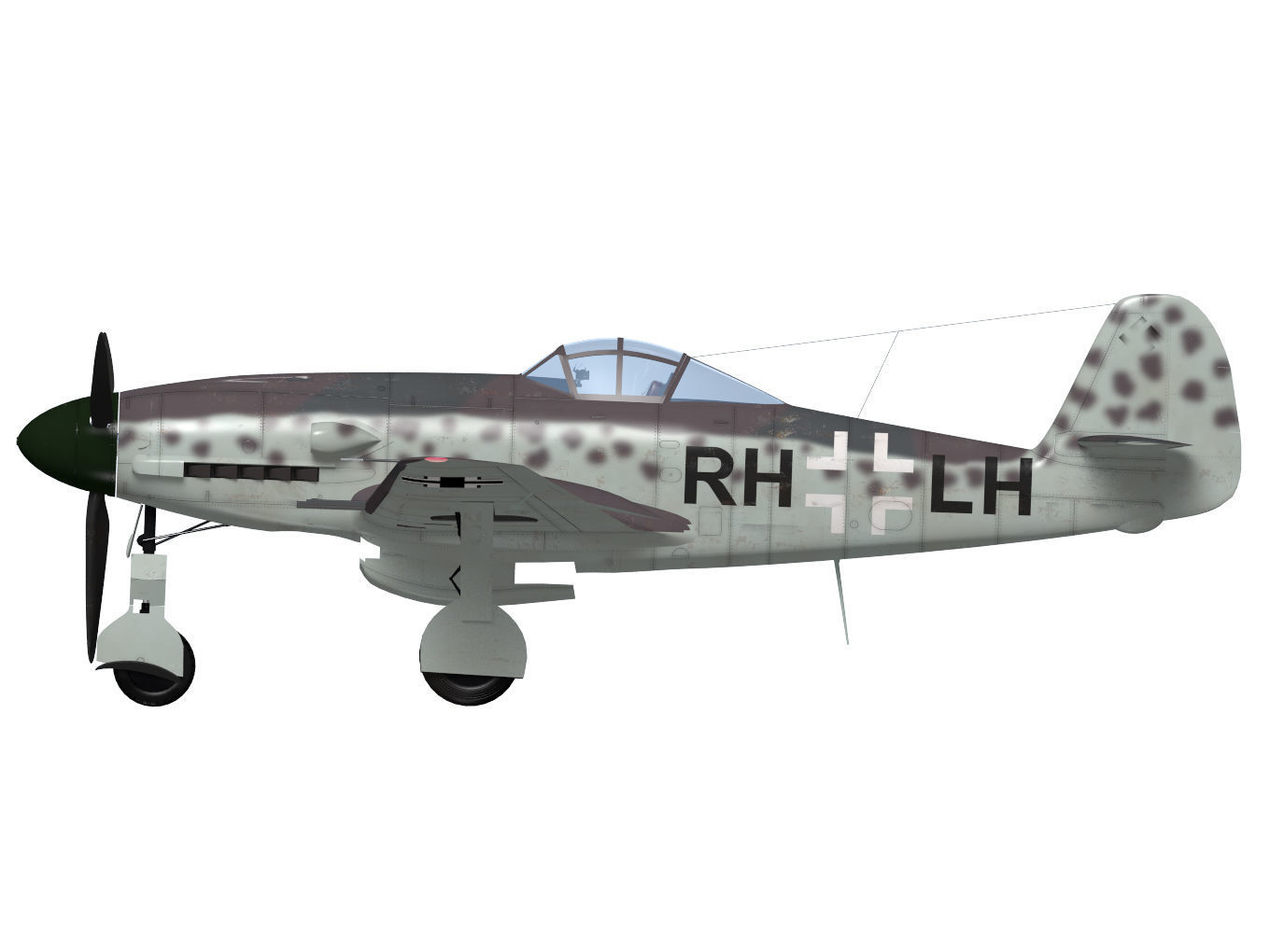 Messerschmitt Me 309 V4 3D model_7