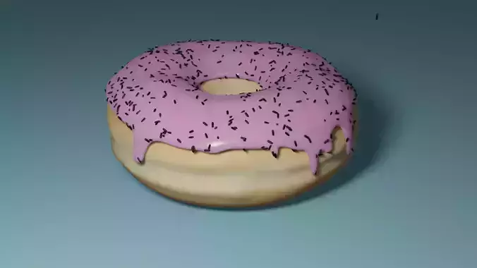 donut with frosting and sprinkles