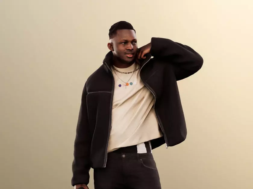 Danny 11731 - Young Black Man Standing With Bag Low-poly 3D model_0