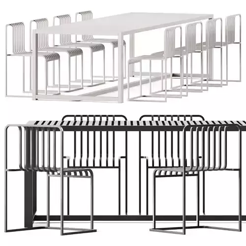 Table Dna teak by Gandia Blasco and Grill Chair by Diabla