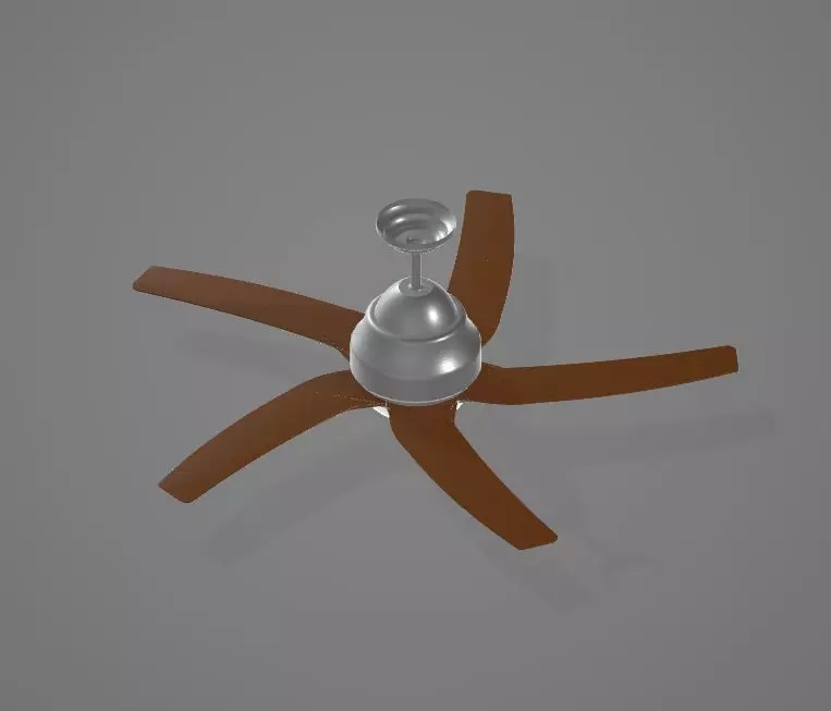 Ceiling fans Low-poly 3D model_0