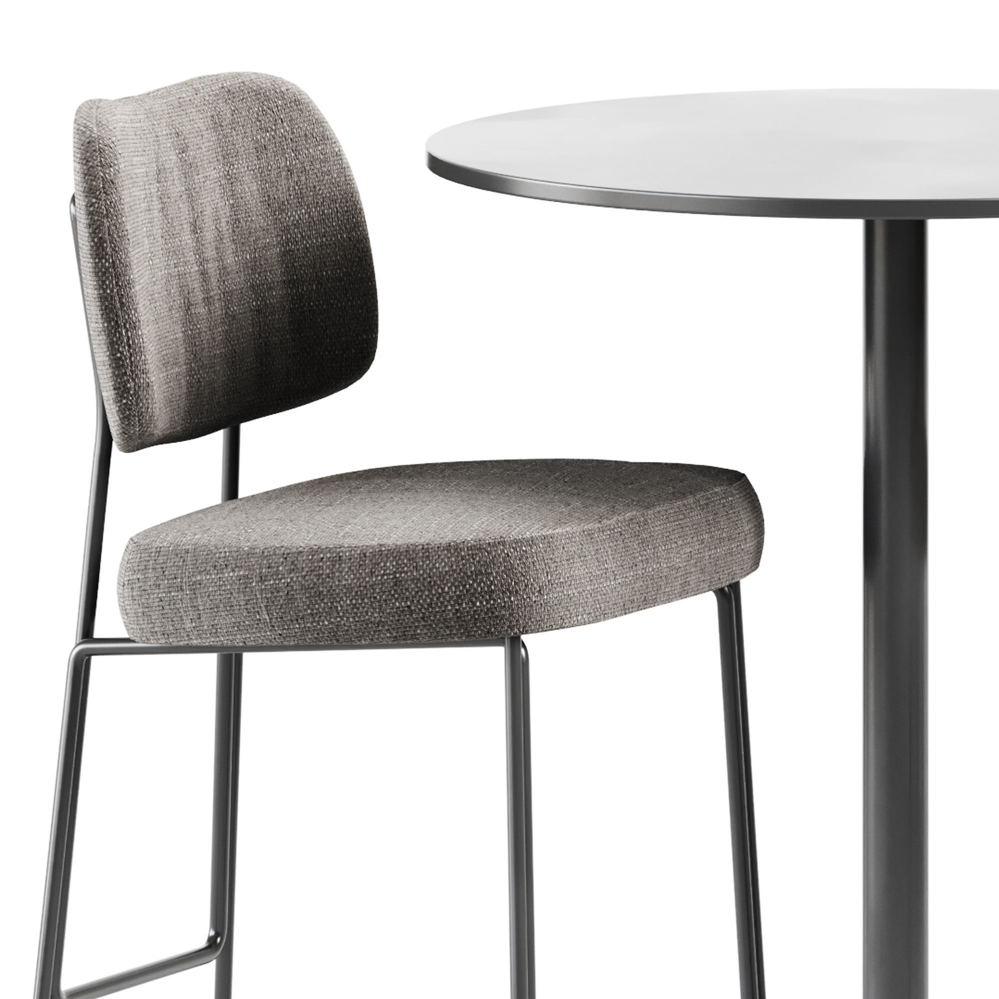 Genova Table by iSimar and Kapoor Bar Chair by Annud 3D model_3