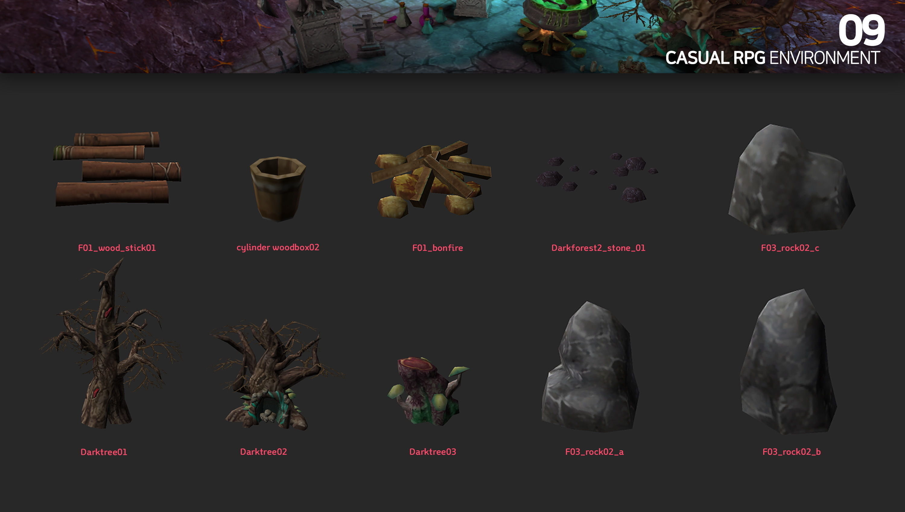 Casual RPG Environment 09 Low-poly 3D model_3