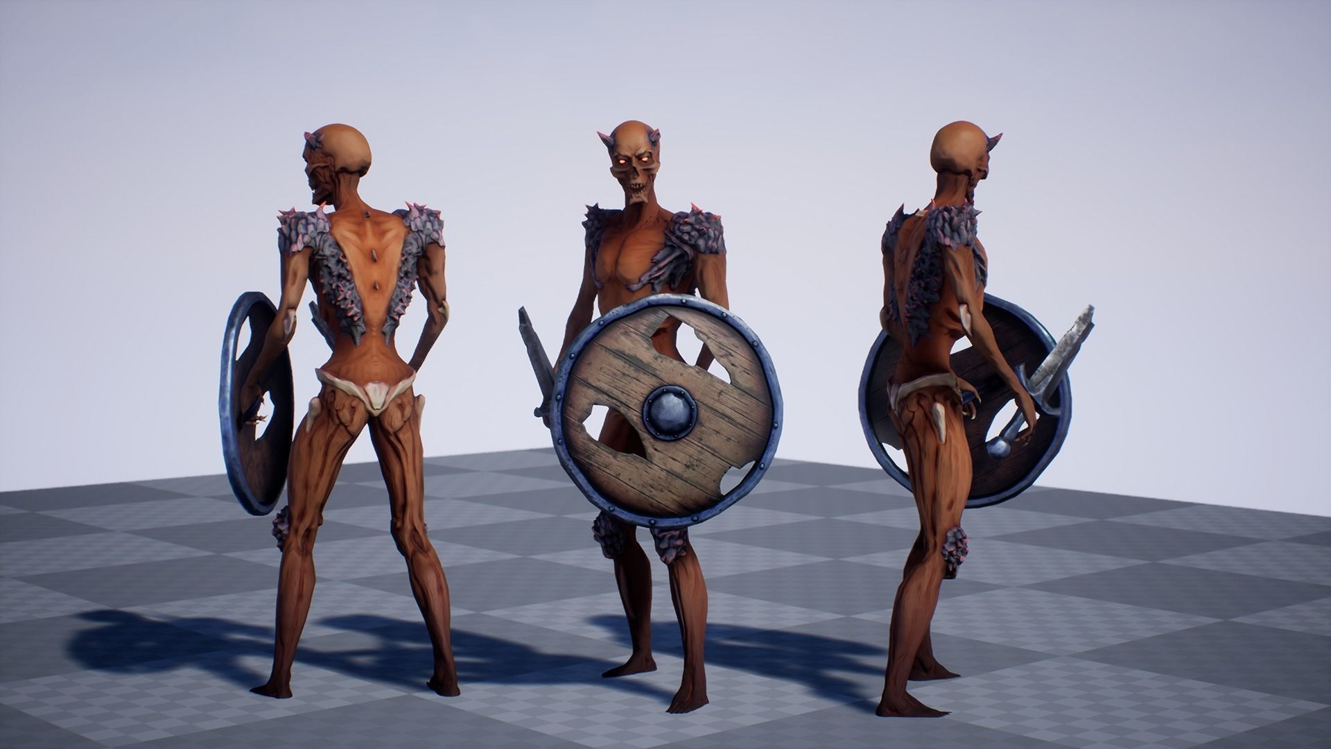 Stylized demonic creature Low-poly 3D model_6