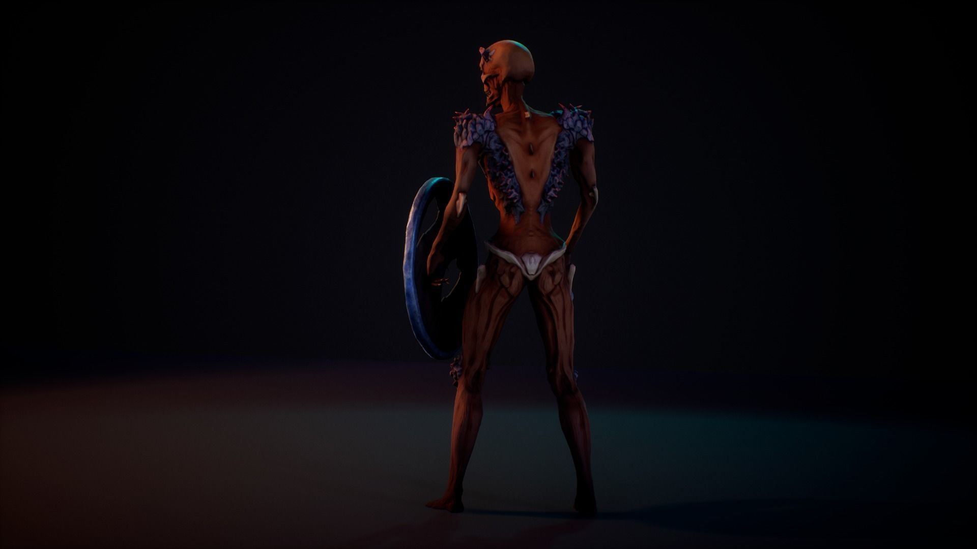 Stylized demonic creature Low-poly 3D model_3