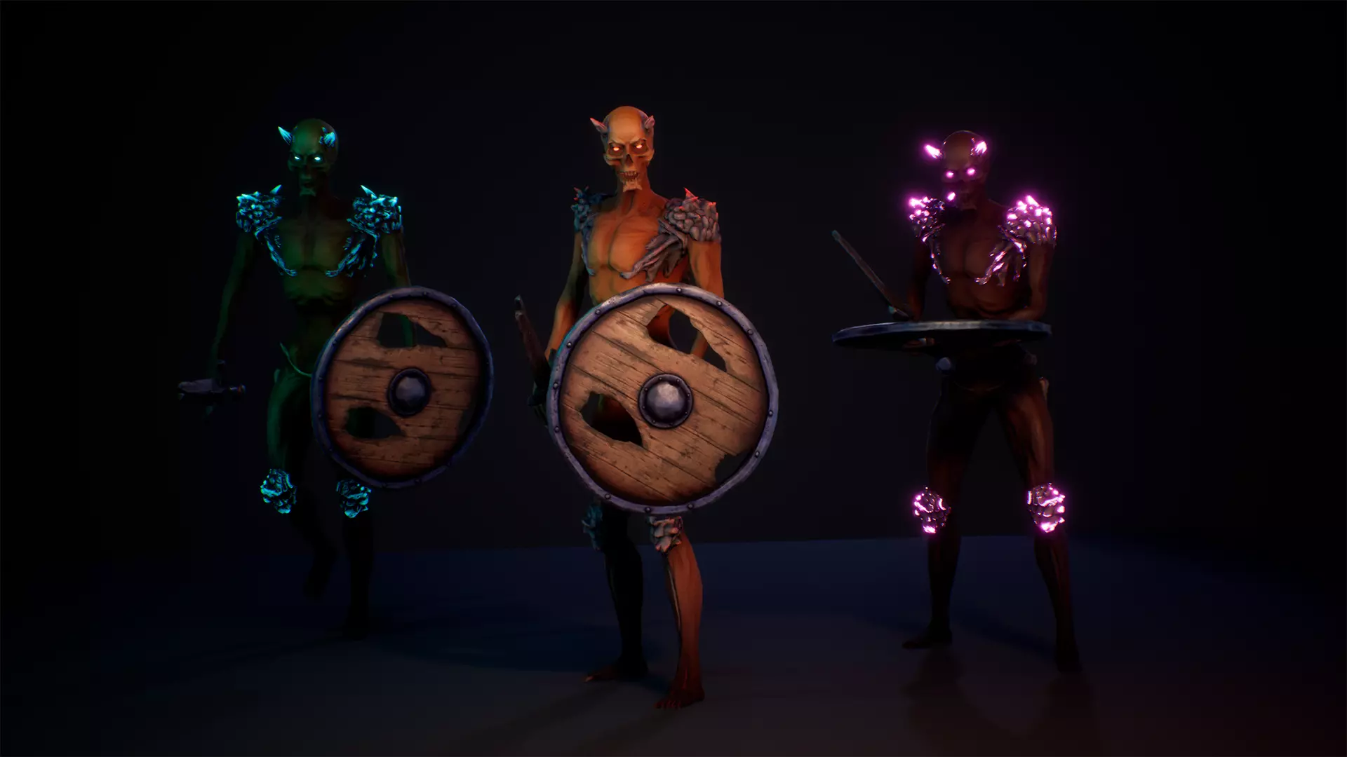 Stylized demonic creature Low-poly 3D model_0