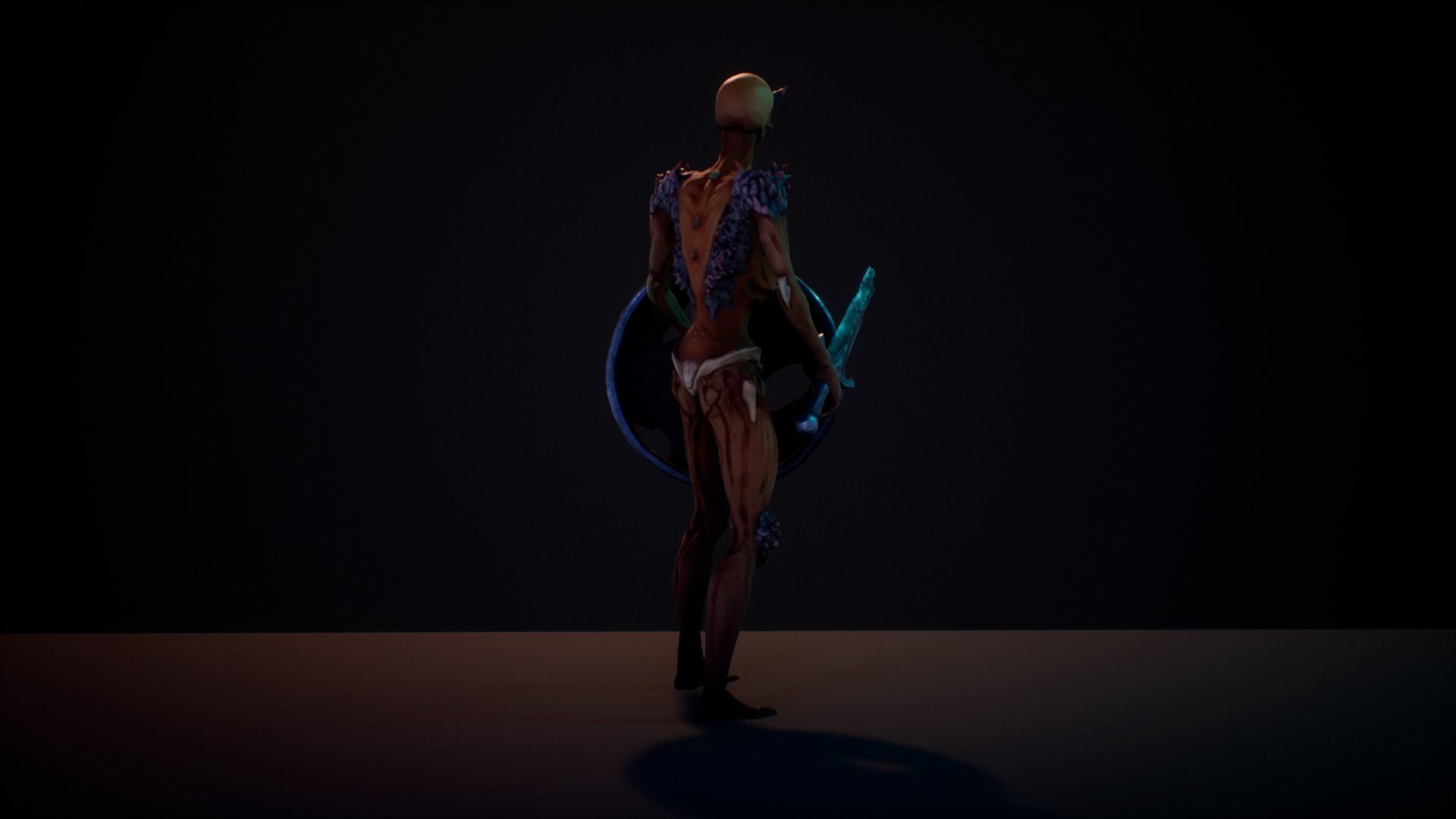 Stylized demonic creature Low-poly 3D model_5