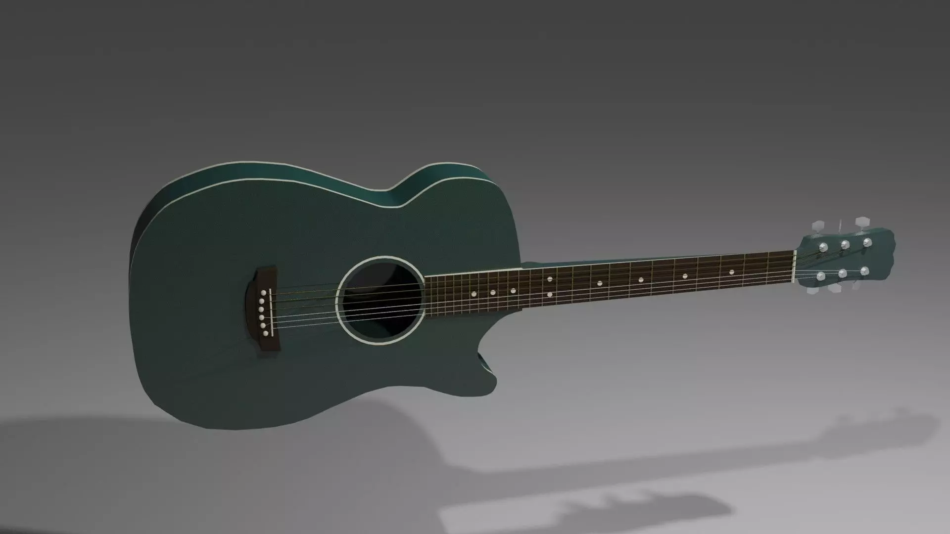Acoustic Guitar Based Color Only Free 3D model
