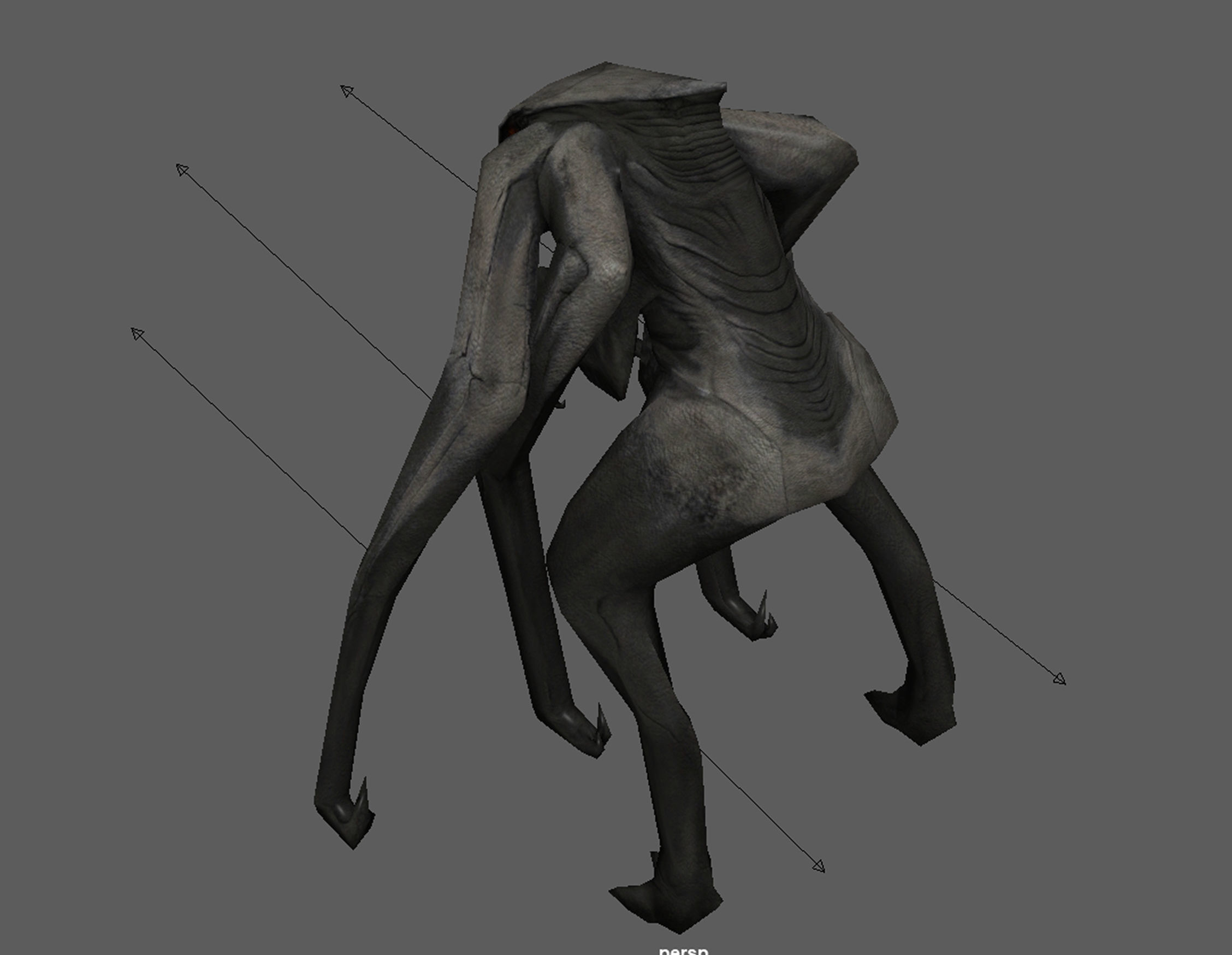 Female Muto Rig Low-poly 3D model_7