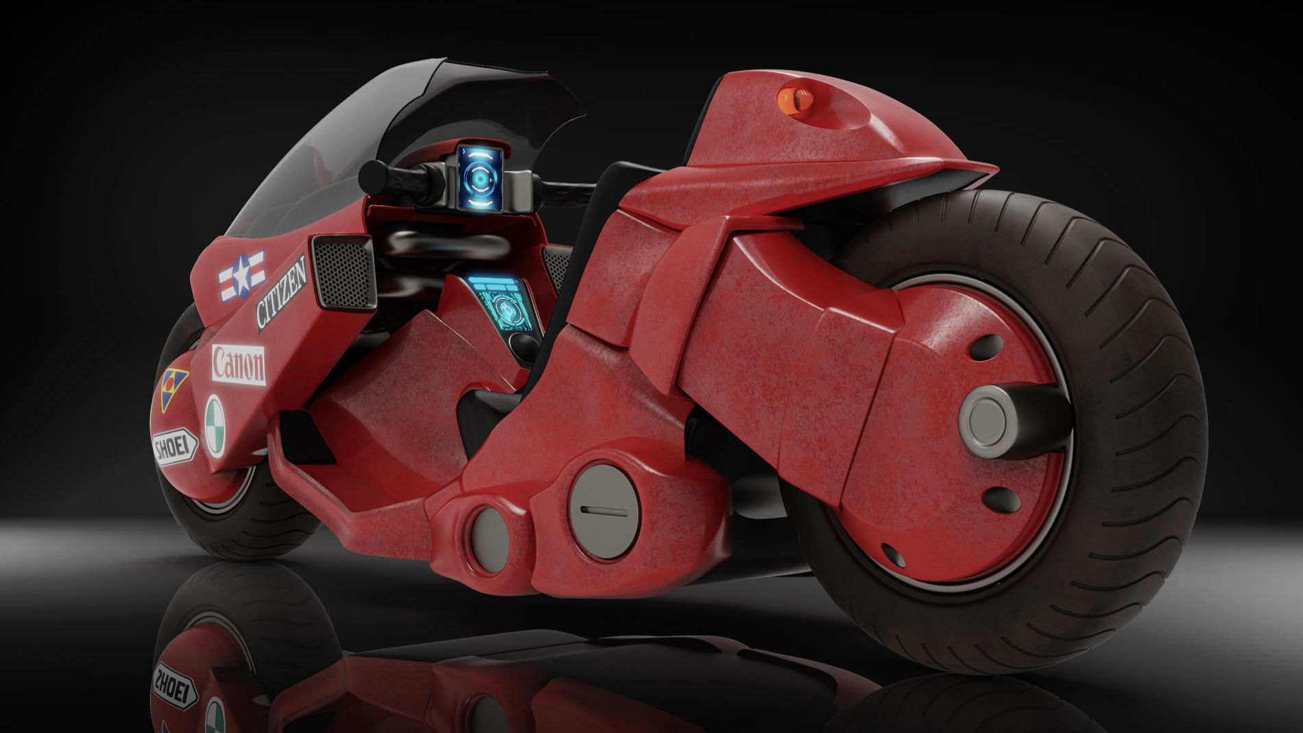 Akira - Kaneda motorcycle 3D model_1