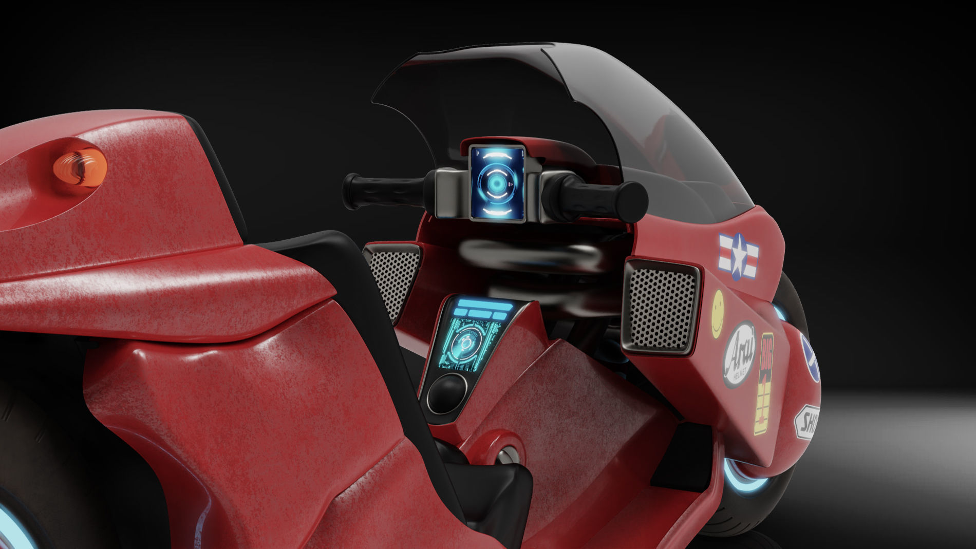 Akira - Kaneda motorcycle 3D model_7