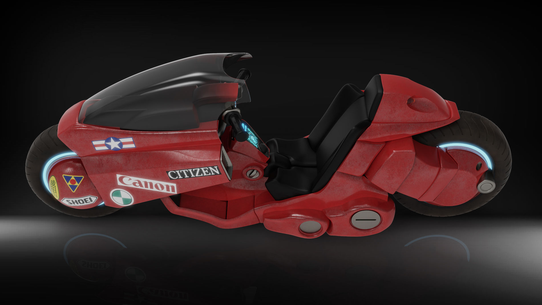 Akira - Kaneda motorcycle 3D model_4