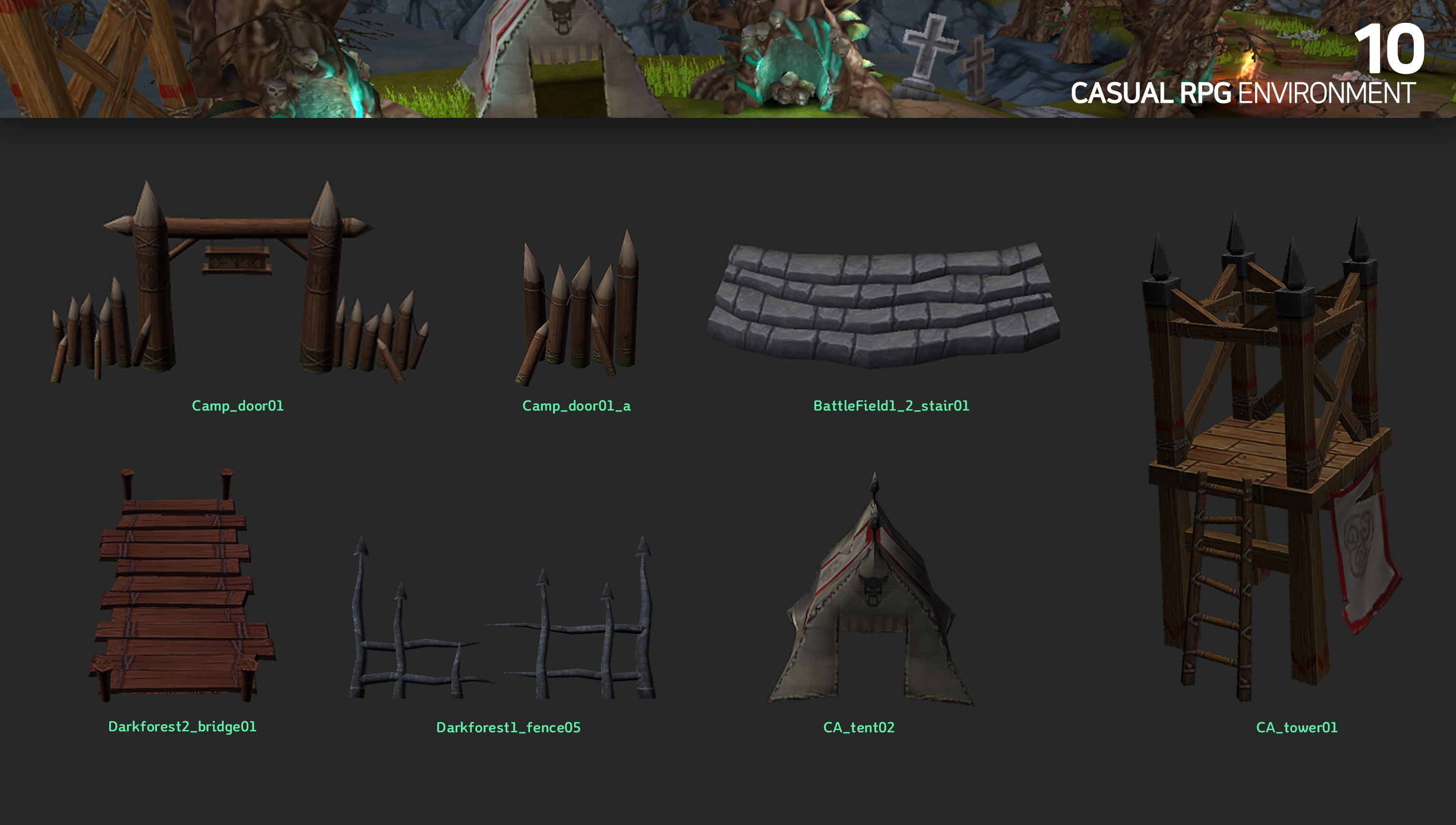 Casual RPG Environment 10 Low-poly 3D model_1