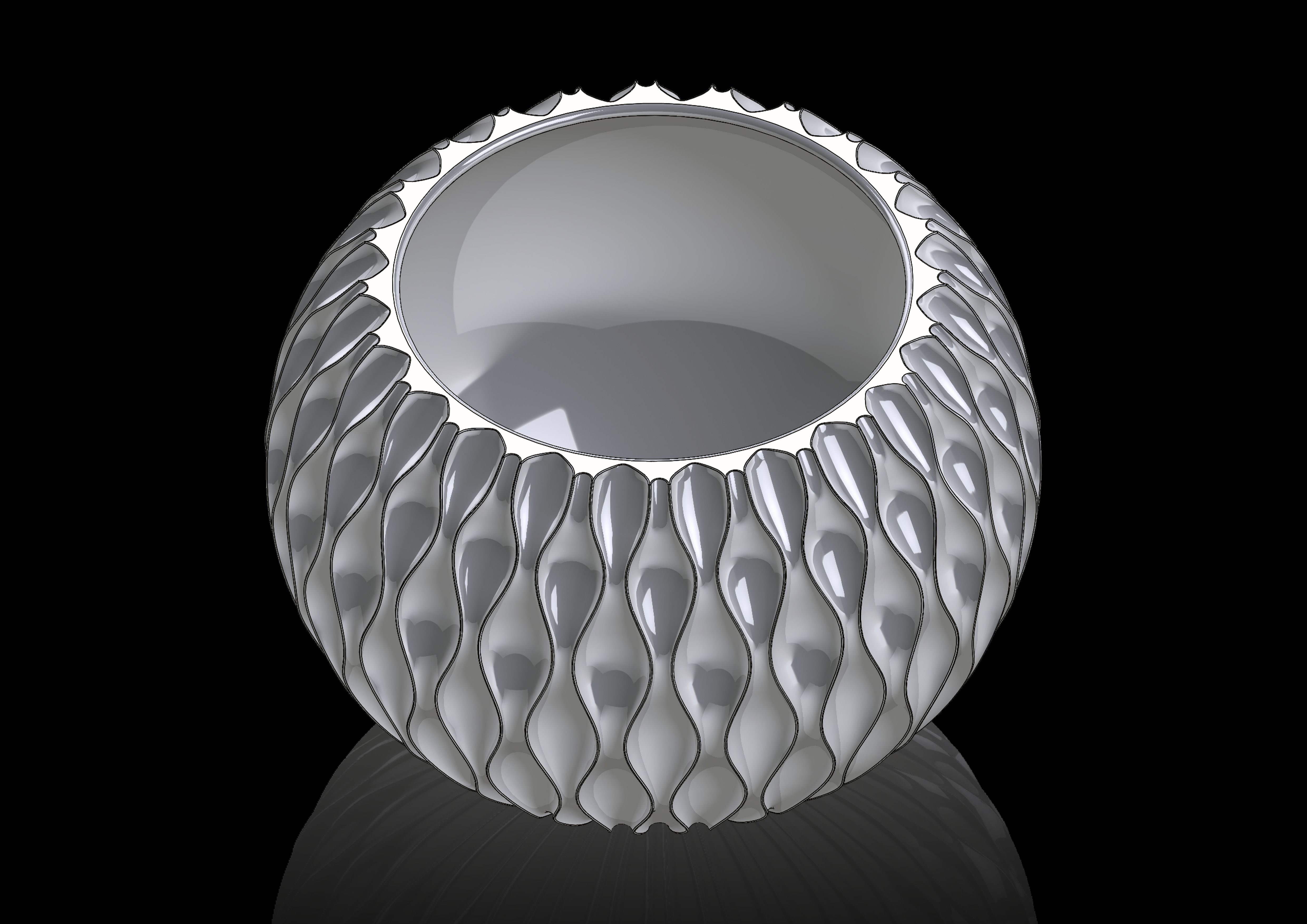 vase-d silver egg 3D print model_5