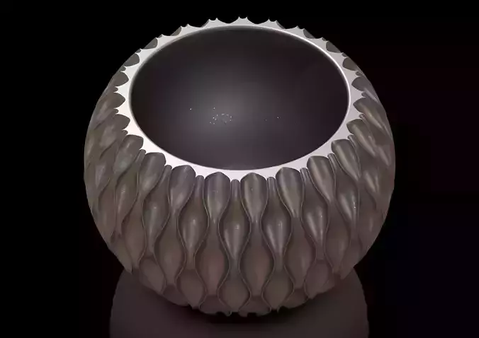 vase-d silver egg 3D print model