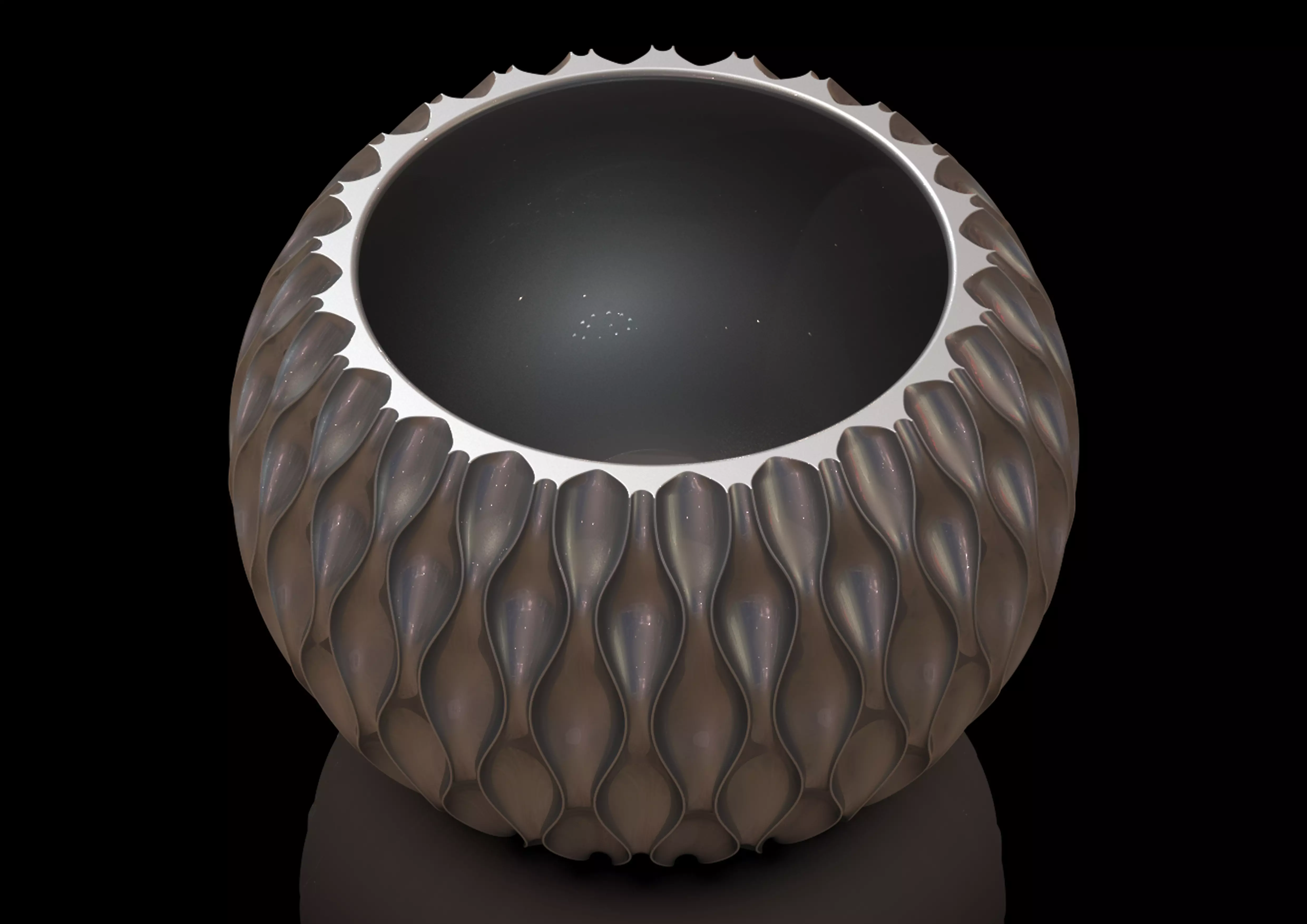 vase-d silver egg 3D print model_0
