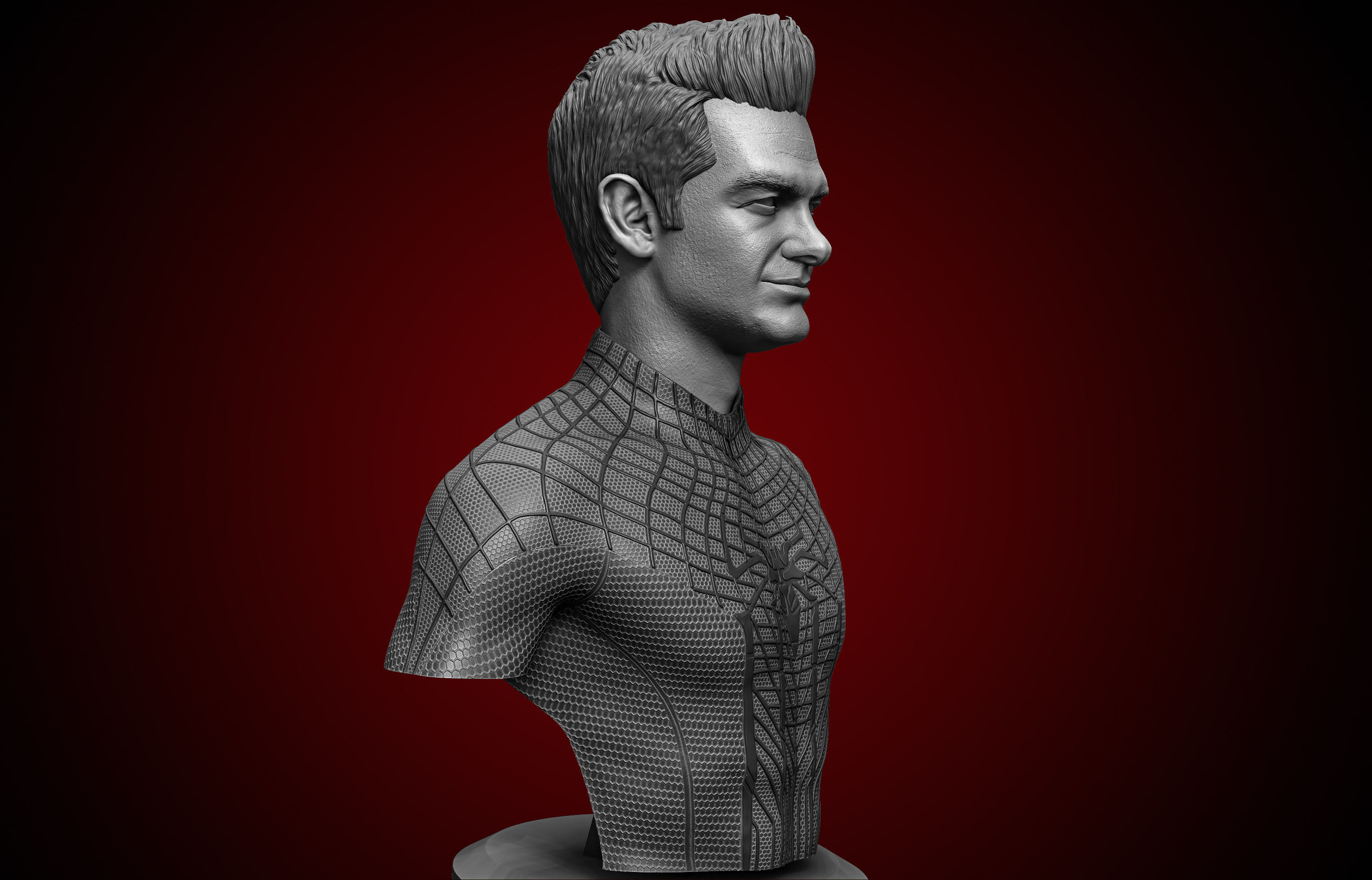 Andrew Garfield-Amazing Spider-Man Bust 3D print model_2