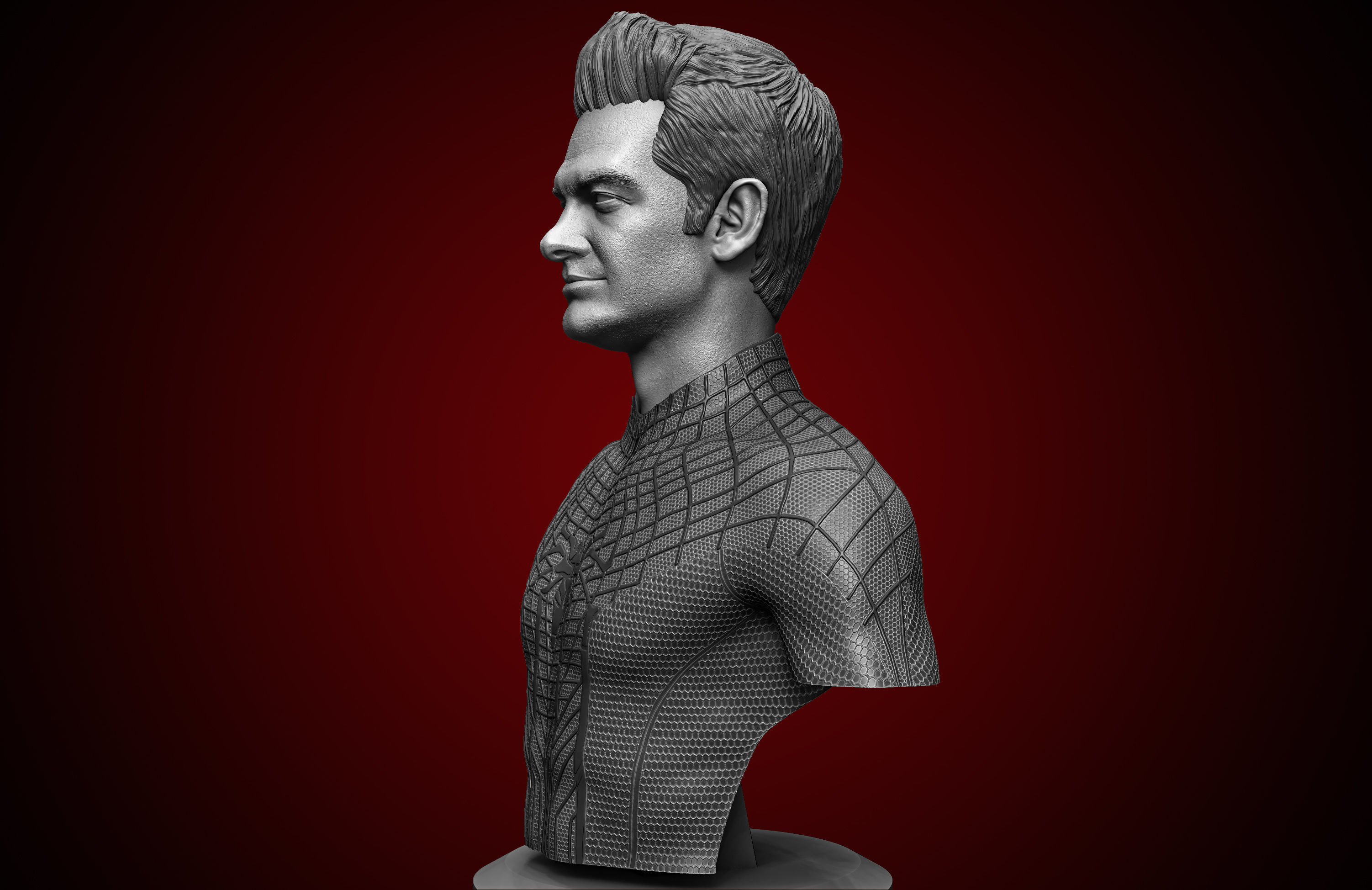 Andrew Garfield-Amazing Spider-Man Bust 3D print model_3
