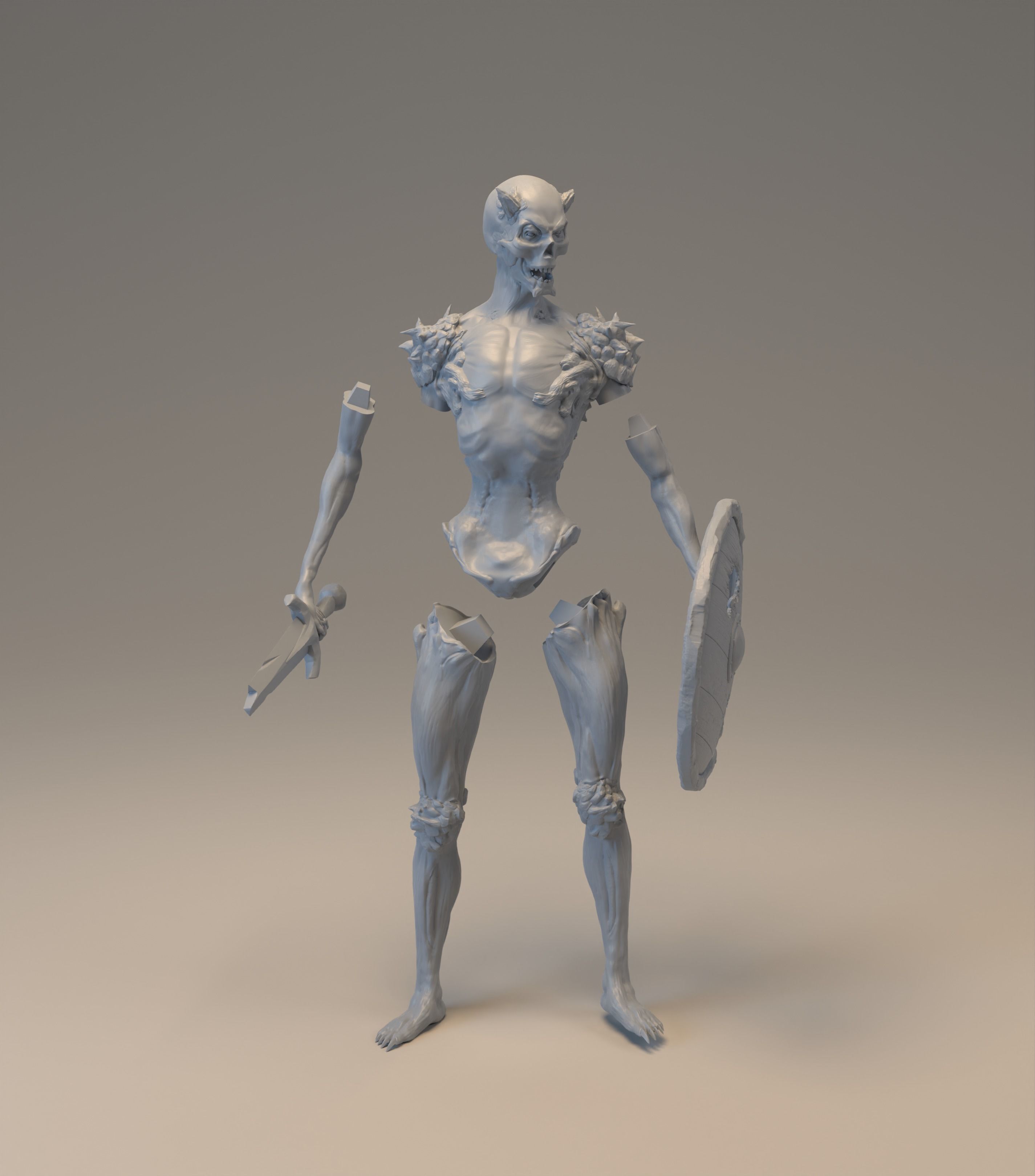  Stylized demonic creature 3D print model_6