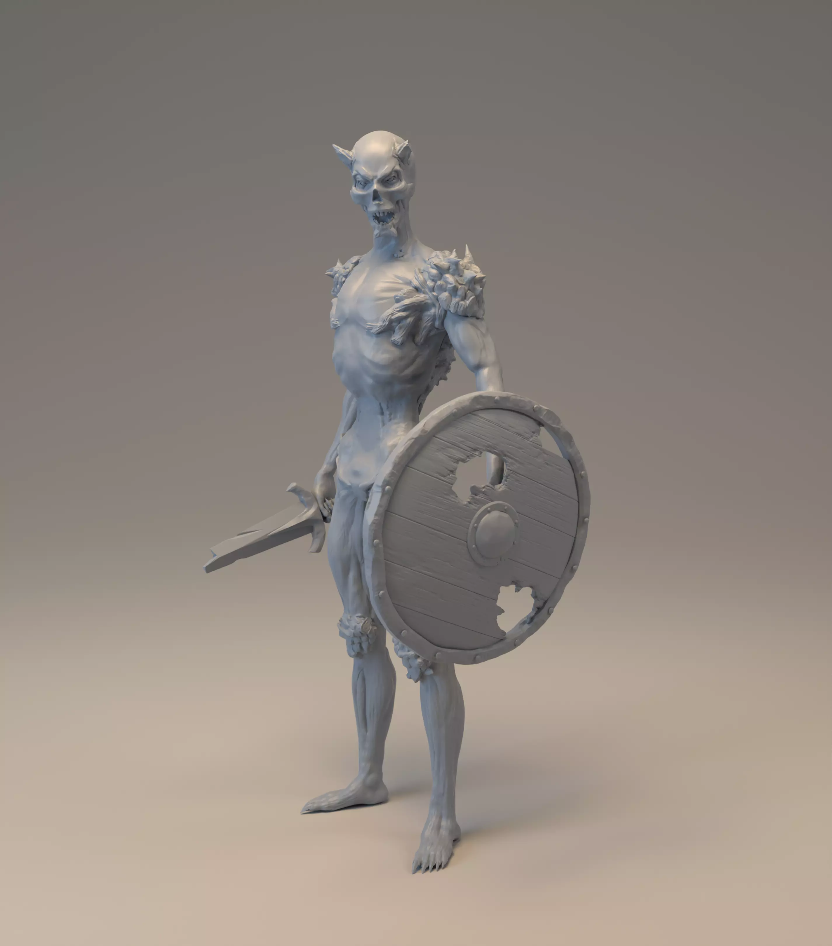  Stylized demonic creature 3D print model_0