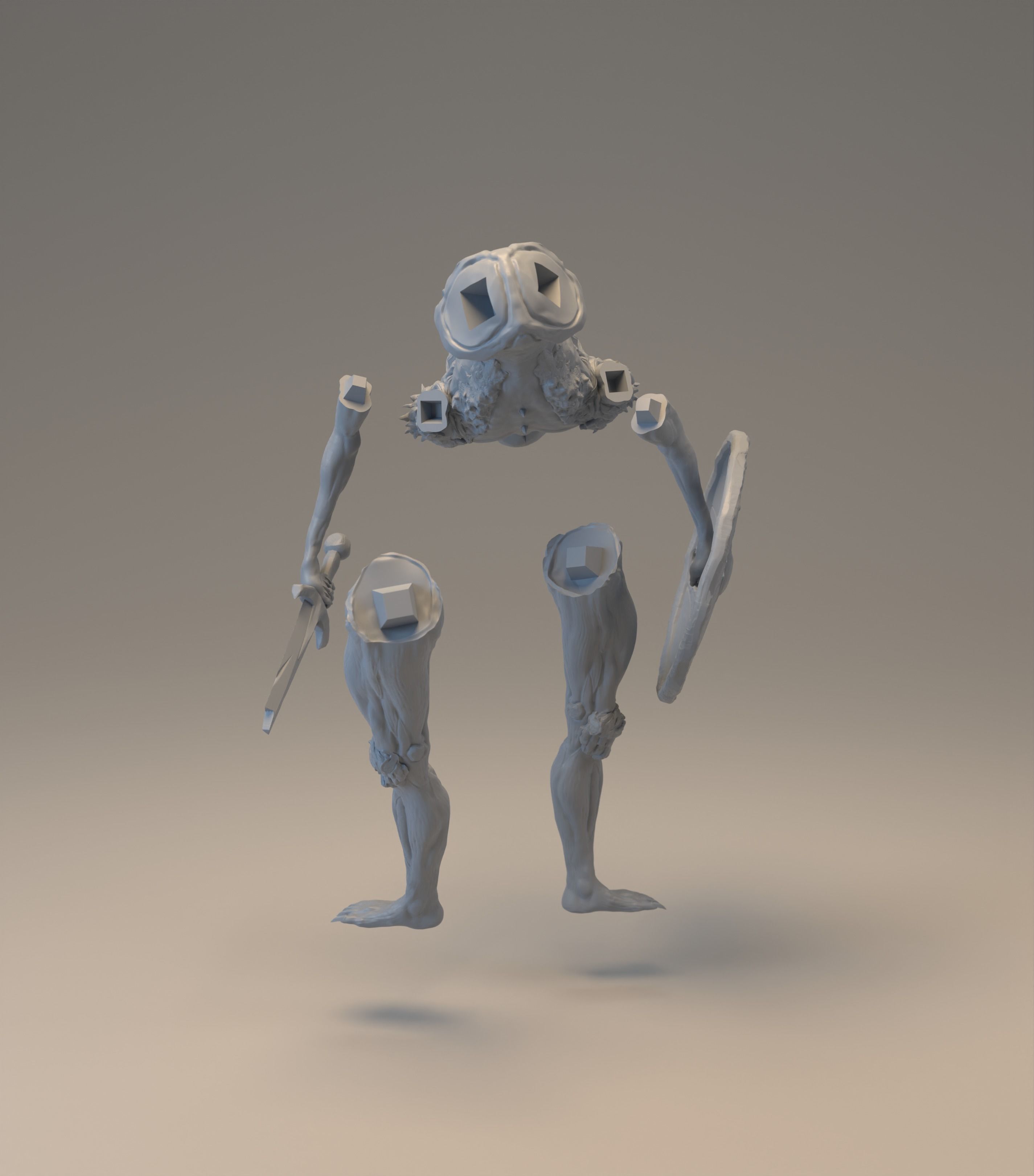  Stylized demonic creature 3D print model_9