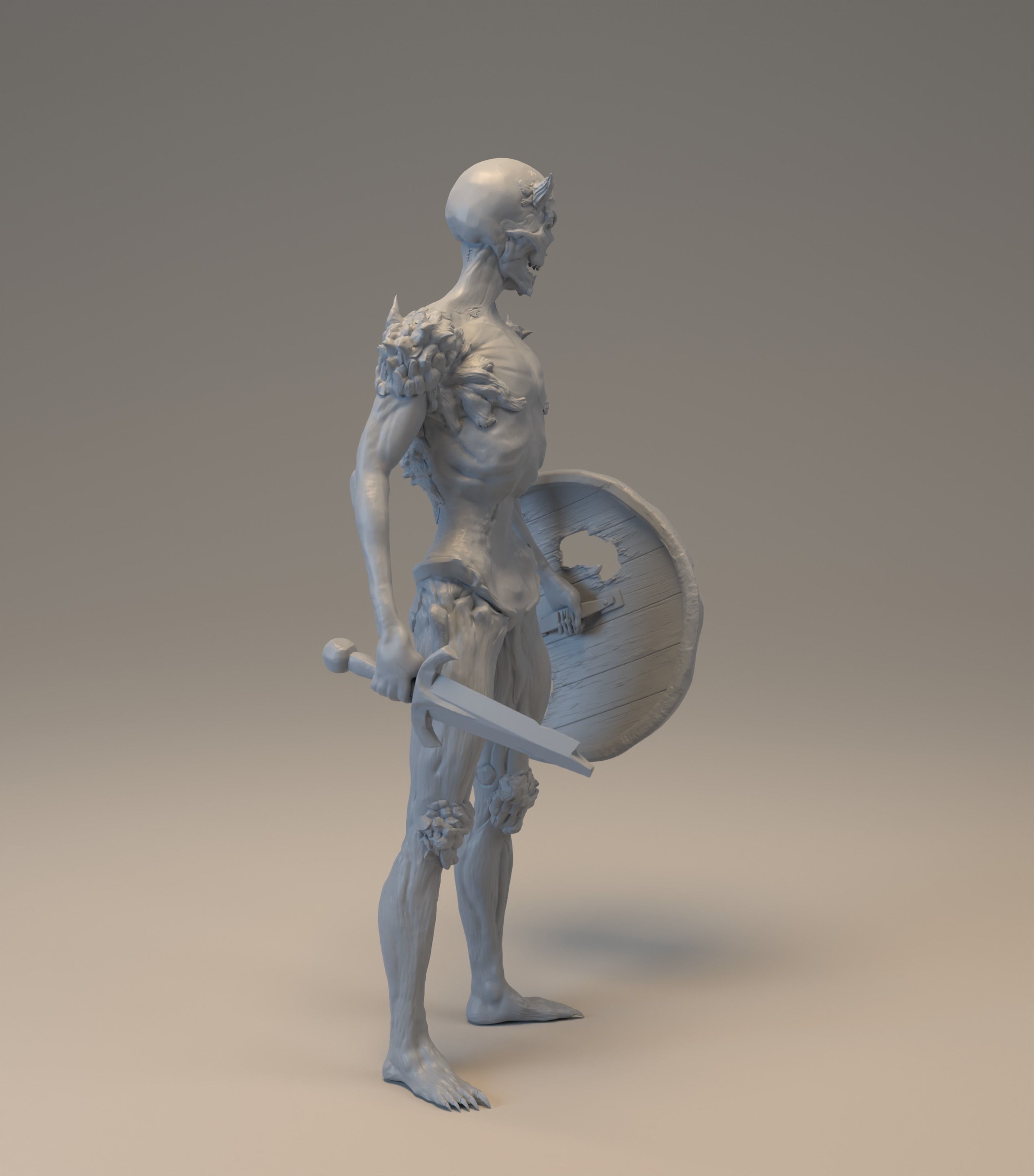  Stylized demonic creature 3D print model_3