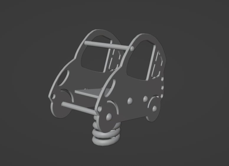 Seesaw for a Playground 3D model_4