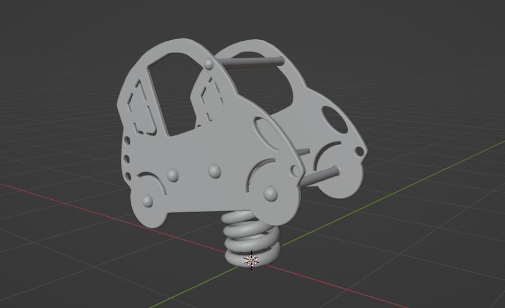 Seesaw for a Playground 3D model_1