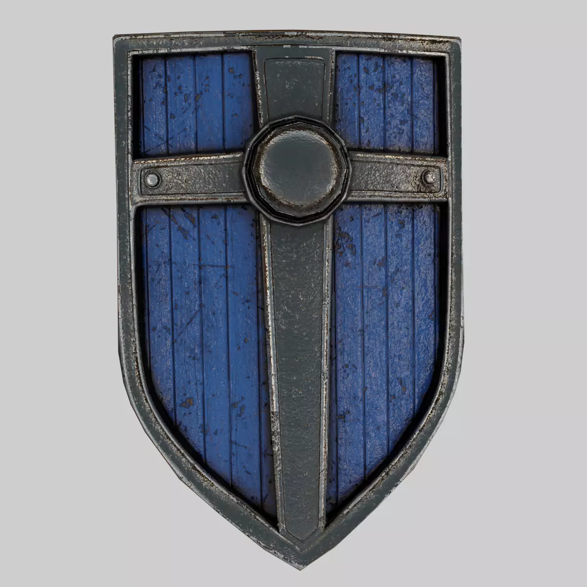 Stylized shield PBR Game ready Low-poly 3D model_0