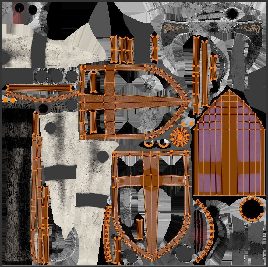 Stylized shield PBR Game ready Low-poly 3D model_9