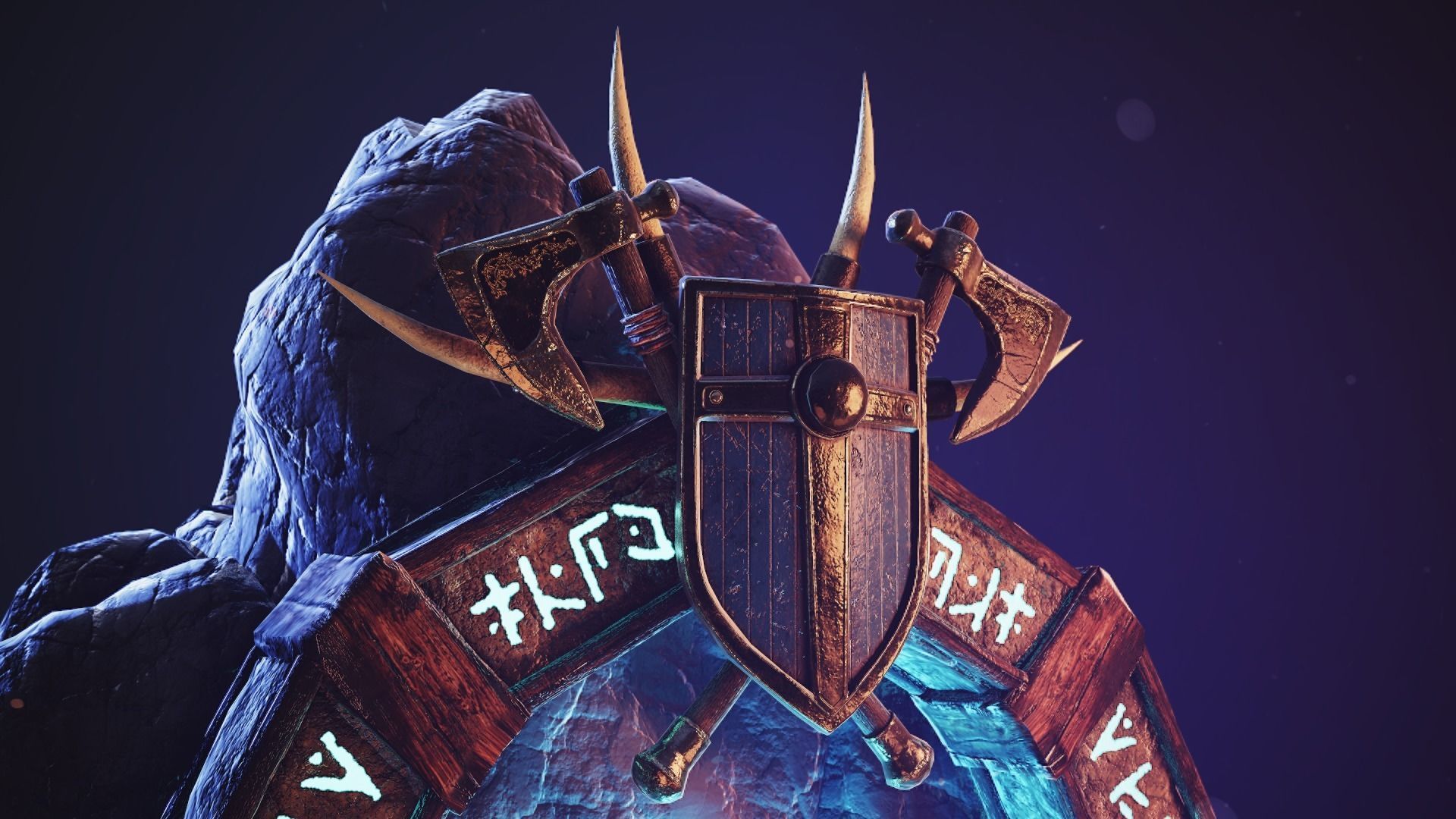 Stylized shield PBR Game ready Low-poly 3D model_10