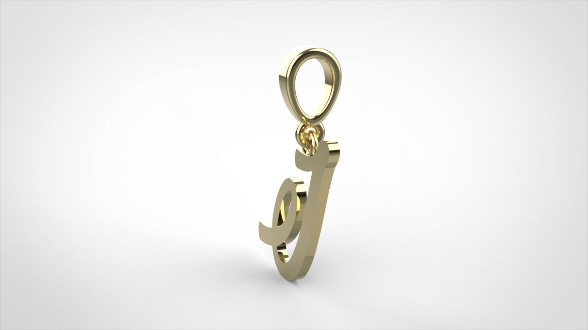  pendant alphabet hundred  I medium  3D print model_5