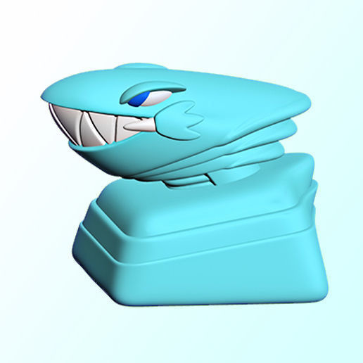 BLUE EYES WHITE DRAGON  YU GI OH KEYCAPS KEYBOARD  3D print model_1