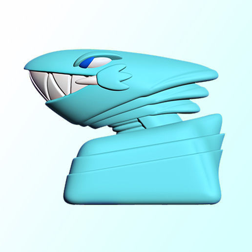 BLUE EYES WHITE DRAGON  YU GI OH KEYCAPS KEYBOARD  3D print model_3